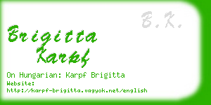 brigitta karpf business card